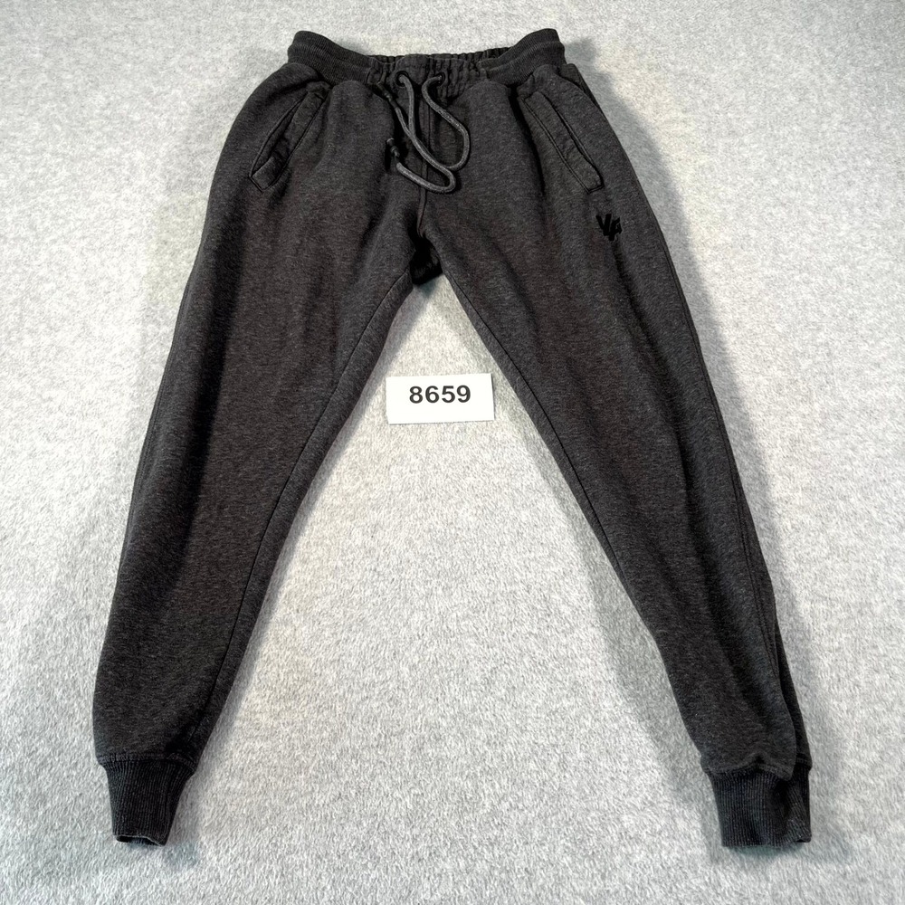 YoungLA Sweatpants Mens Small Charcoal Gray Fleece Tapered Leg Gym Training